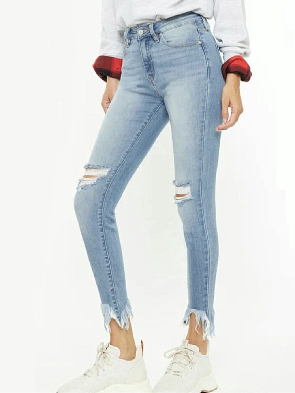 KanCan Delilah High Rise Ankle Skinny Light Blue Wash Size 5/26